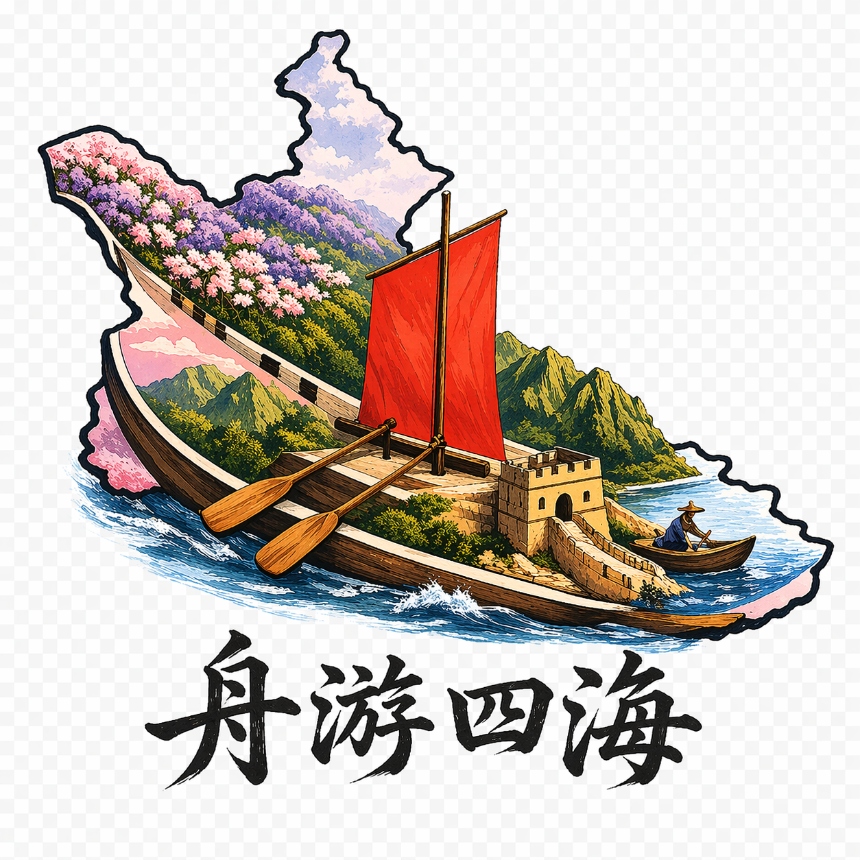 舟游四海·规划意象图